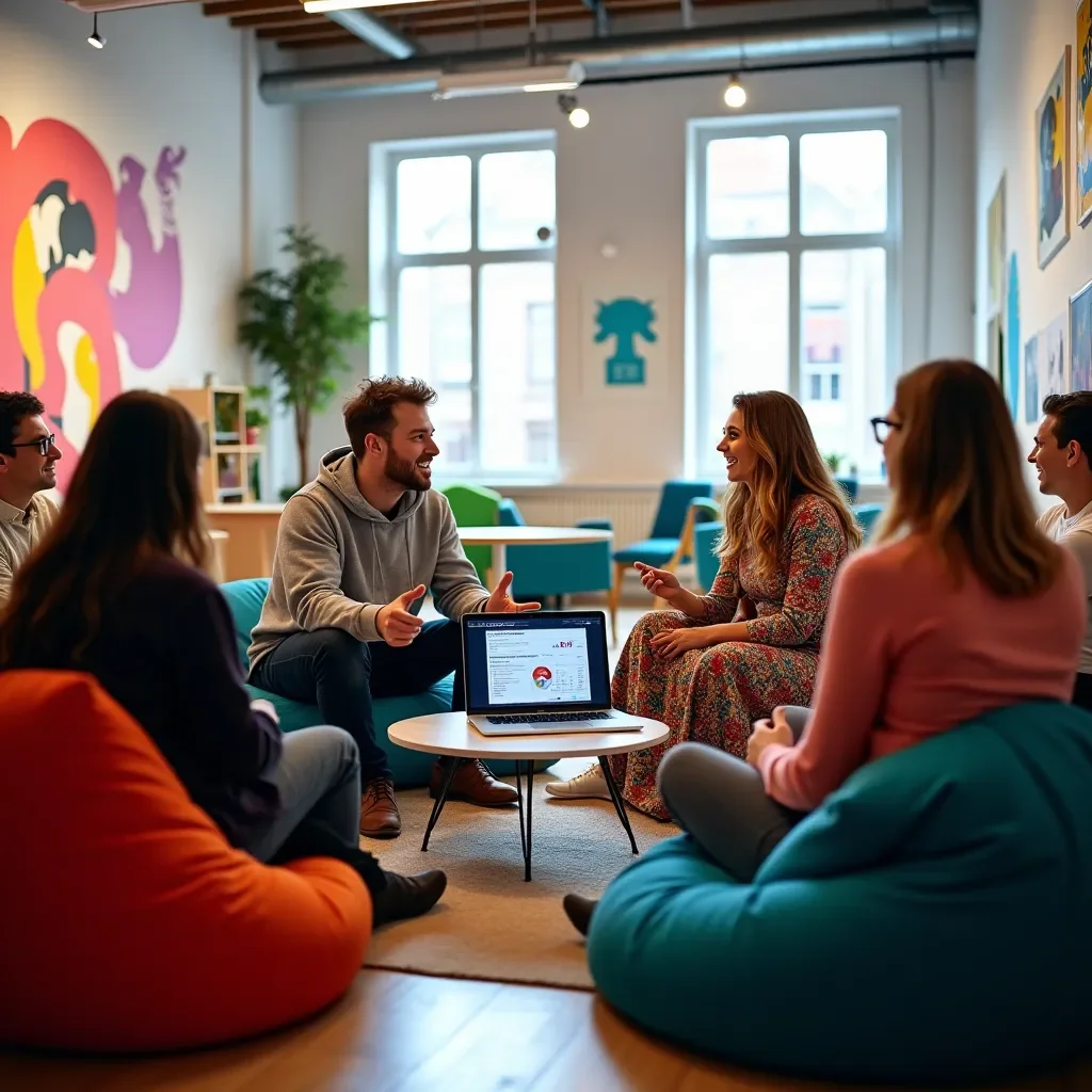 Creative team brainstorming